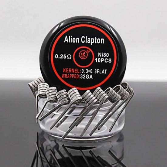 Kırmızı Kutu Ni80 Alien Clapton - 10 Adet Tel | Single 0.25 Ohm - Dual 0.13 Ohm